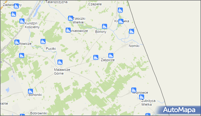 mapa Zaśpicze, Zaśpicze na mapie Targeo