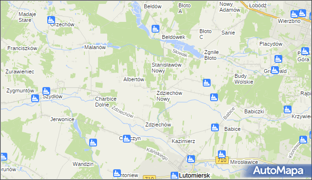 mapa Zdziechów Nowy, Zdziechów Nowy na mapie Targeo