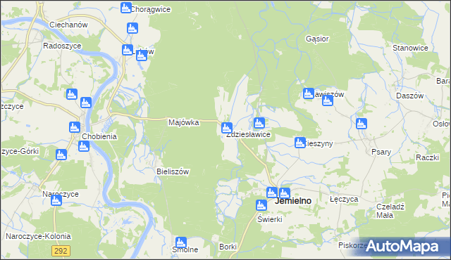 mapa Zdziesławice, Zdziesławice na mapie Targeo