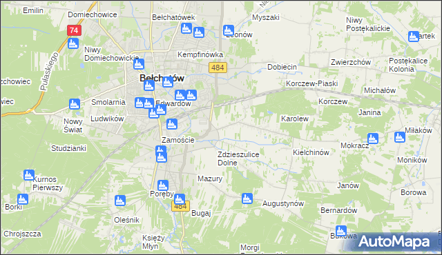 mapa Zdzieszulice Górne, Zdzieszulice Górne na mapie Targeo