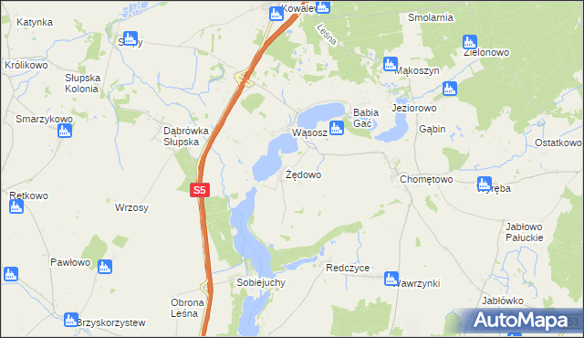 mapa Żędowo, Żędowo na mapie Targeo