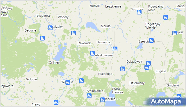 mapa Żelazkowizna, Żelazkowizna na mapie Targeo