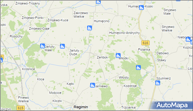 mapa Zeńbok, Zeńbok na mapie Targeo