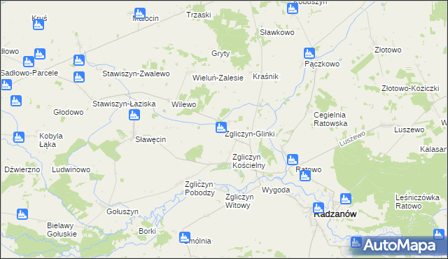 mapa Zgliczyn-Glinki, Zgliczyn-Glinki na mapie Targeo