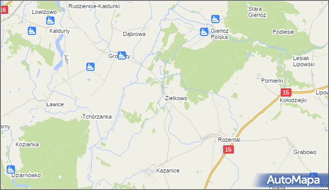 mapa Zielkowo, Zielkowo na mapie Targeo