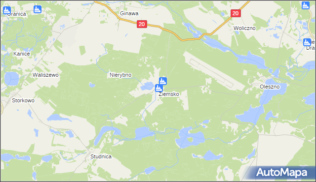 mapa Ziemsko, Ziemsko na mapie Targeo