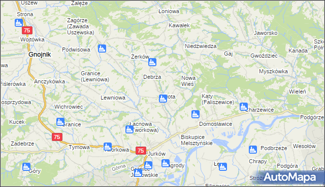 mapa Złota gmina Czchów, Złota gmina Czchów na mapie Targeo