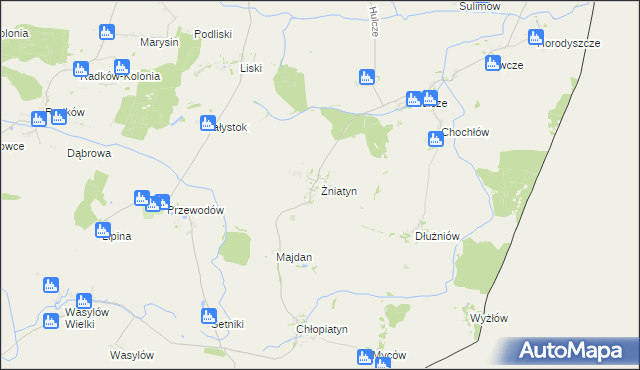 mapa Żniatyn, Żniatyn na mapie Targeo