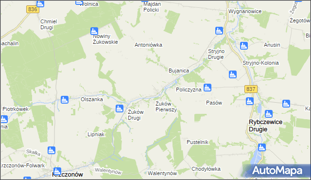 mapa Żuków-Kolonia, Żuków-Kolonia na mapie Targeo