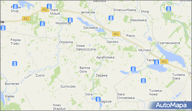 mapa Agrafinówka, Agrafinówka na mapie Targeo