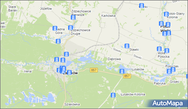 mapa Antoniówka gmina Zaklików, Antoniówka gmina Zaklików na mapie Targeo