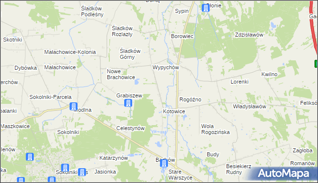 mapa Astachowice, Astachowice na mapie Targeo