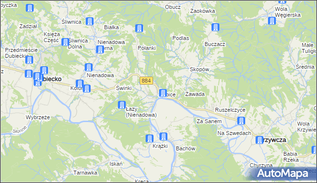 mapa Babice gmina Krzywcza, Babice gmina Krzywcza na mapie Targeo