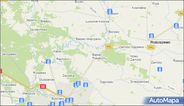 mapa Babiec Piaseczny, Babiec Piaseczny na mapie Targeo