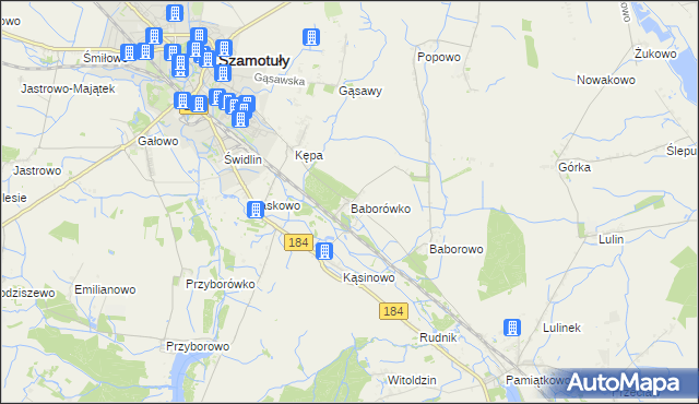 mapa Baborówko, Baborówko na mapie Targeo
