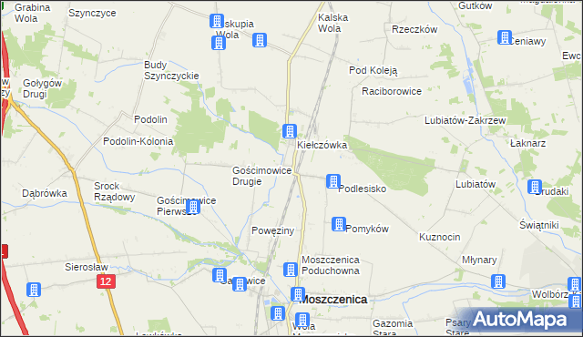 mapa Baby gmina Moszczenica, Baby gmina Moszczenica na mapie Targeo