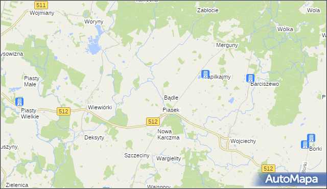 mapa Bądle, Bądle na mapie Targeo