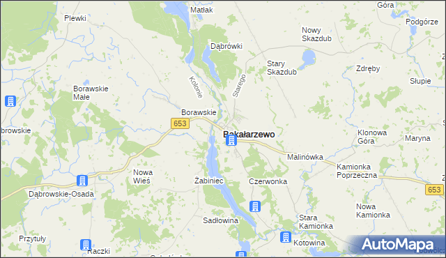 mapa Bakałarzewo, Bakałarzewo na mapie Targeo