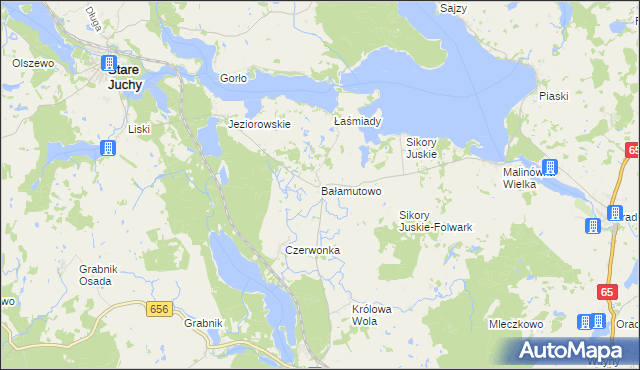 mapa Bałamutowo, Bałamutowo na mapie Targeo