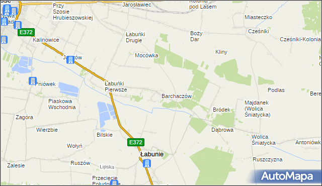 mapa Barchaczów, Barchaczów na mapie Targeo