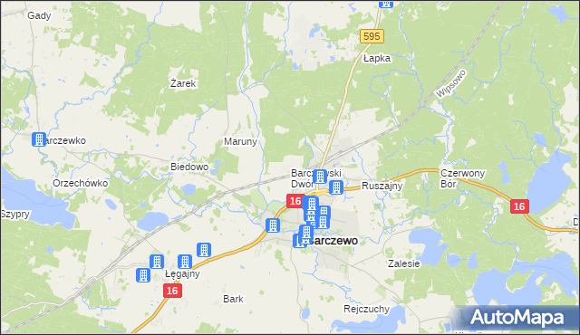 mapa Barczewski Dwór, Barczewski Dwór na mapie Targeo