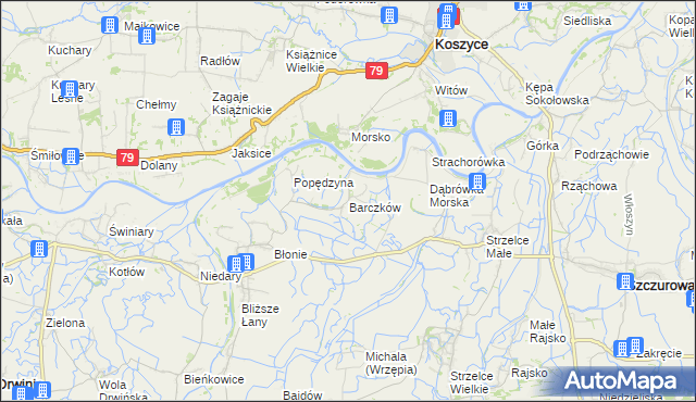 mapa Barczków, Barczków na mapie Targeo