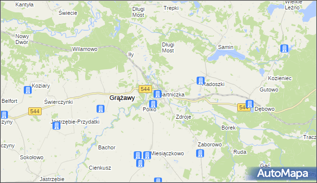 mapa Bartniczka, Bartniczka na mapie Targeo