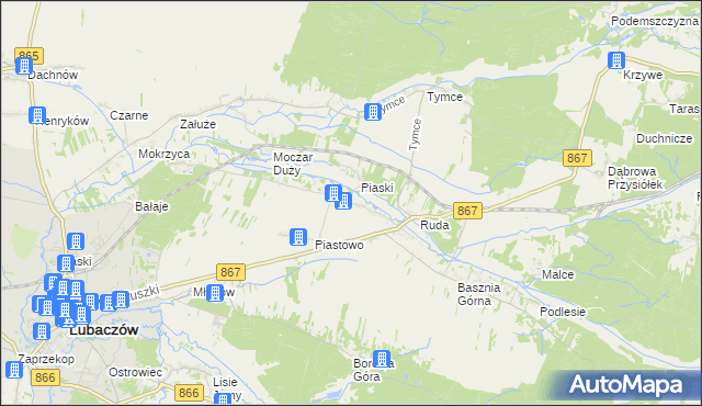 mapa Basznia Dolna, Basznia Dolna na mapie Targeo