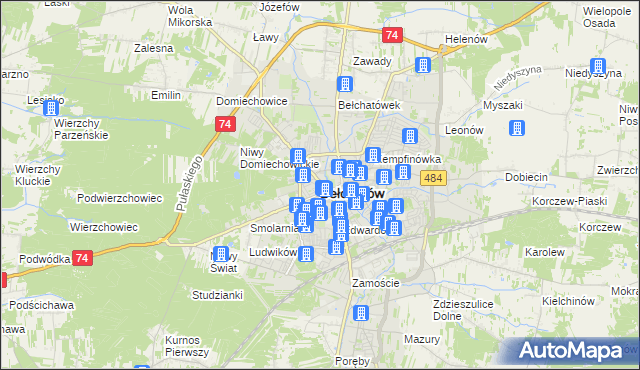 mapa Bełchatów, Bełchatów na mapie Targeo
