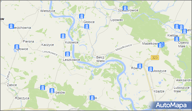 mapa Bełcz Wielki, Bełcz Wielki na mapie Targeo