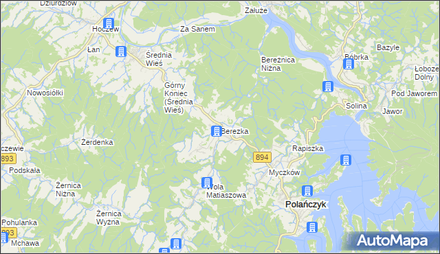 mapa Berezka, Berezka na mapie Targeo