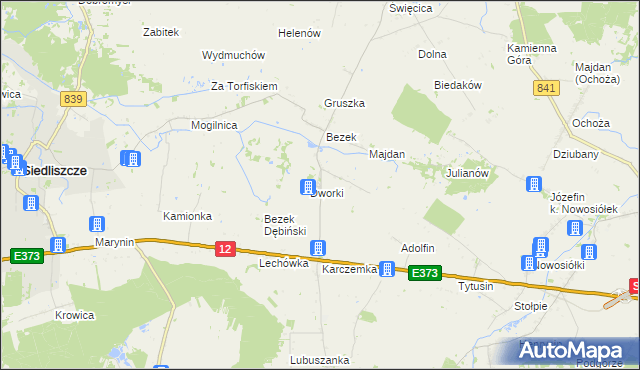 mapa Bezek-Kolonia, Bezek-Kolonia na mapie Targeo