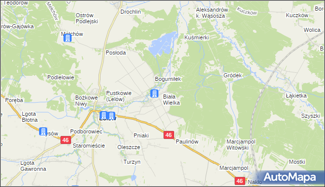 mapa Biała Wielka, Biała Wielka na mapie Targeo