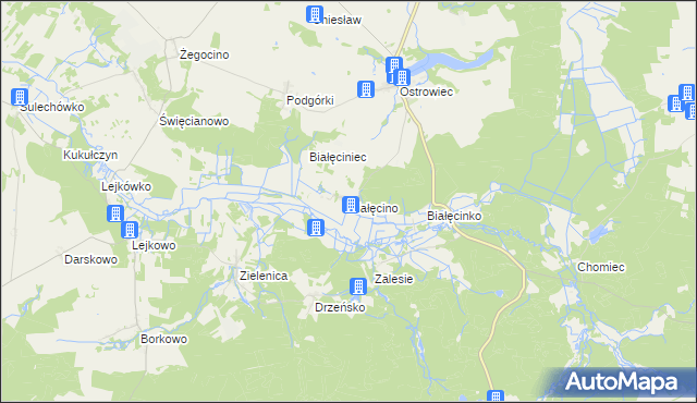 mapa Białęcino, Białęcino na mapie Targeo