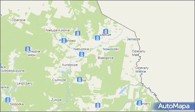 mapa Białogorce, Białogorce na mapie Targeo