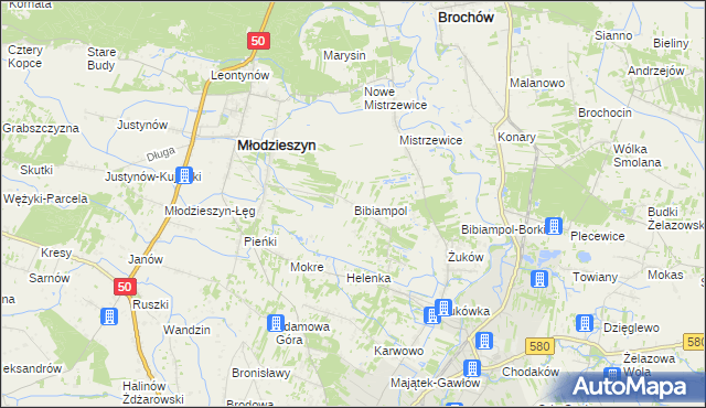 mapa Bibiampol, Bibiampol na mapie Targeo