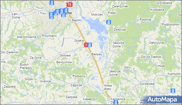 mapa Bielowy, Bielowy na mapie Targeo