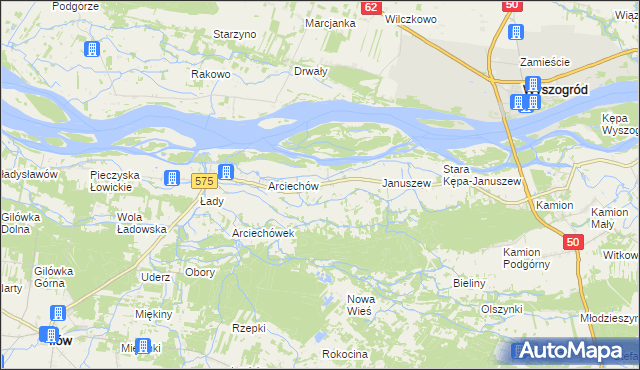 mapa Bieniew, Bieniew na mapie Targeo