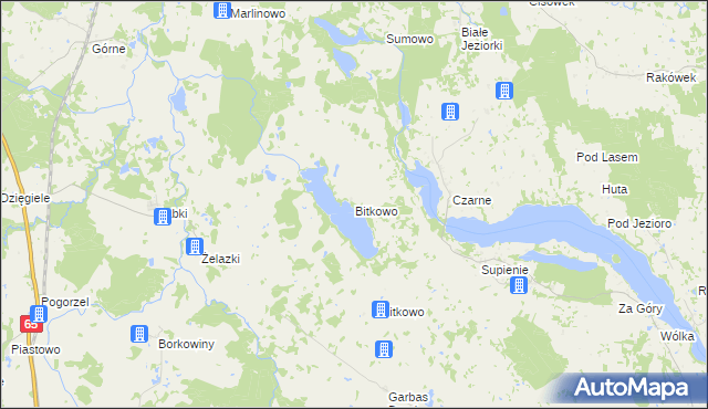 mapa Bitkowo gmina Gołdap, Bitkowo gmina Gołdap na mapie Targeo