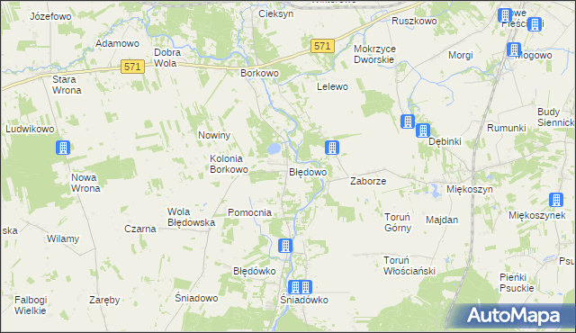 mapa Błędowo gmina Pomiechówek, Błędowo gmina Pomiechówek na mapie Targeo