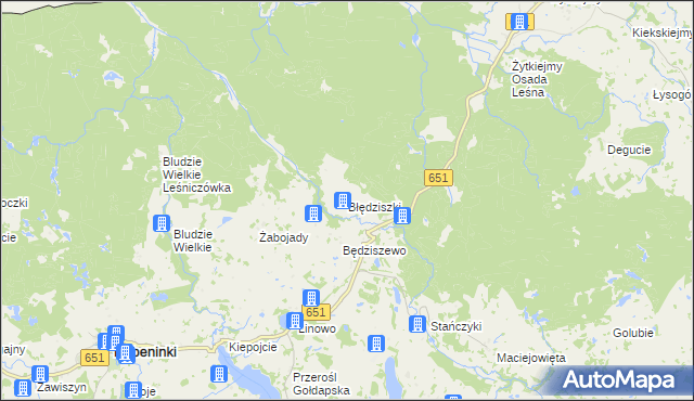 mapa Błędziszki, Błędziszki na mapie Targeo