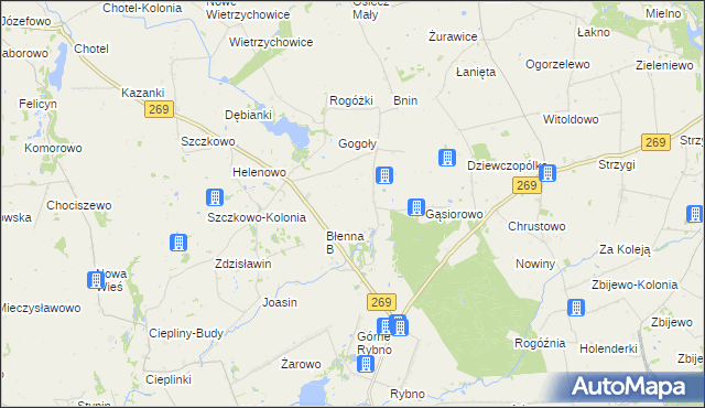 mapa Błenna A, Błenna A na mapie Targeo