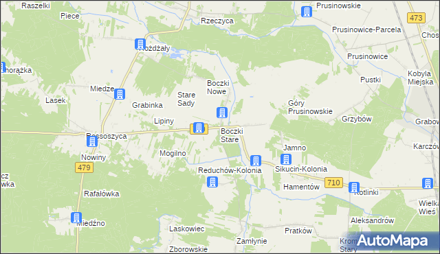 mapa Boczki Stare, Boczki Stare na mapie Targeo