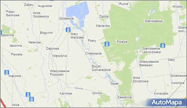 mapa Boczki Zarzeczne, Boczki Zarzeczne na mapie Targeo
