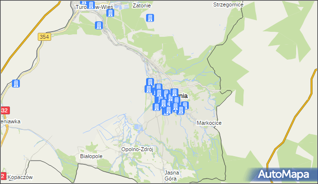 mapa Bogatynia, Bogatynia na mapie Targeo
