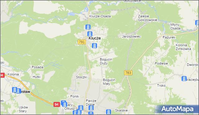 mapa Bogucin Duży, Bogucin Duży na mapie Targeo