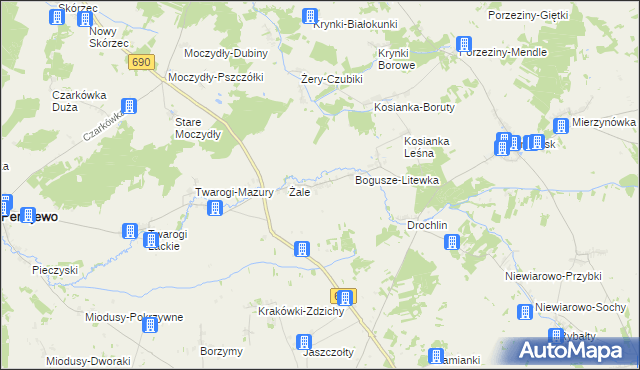 mapa Bogusze Stare, Bogusze Stare na mapie Targeo