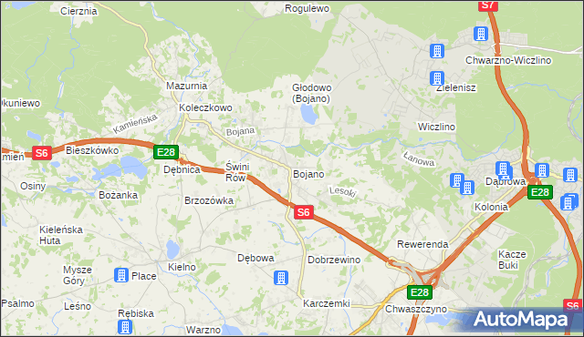 mapa Bojano, Bojano na mapie Targeo