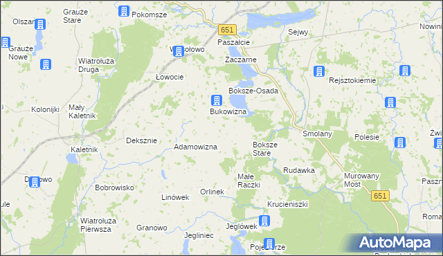 mapa Boksze Nowe, Boksze Nowe na mapie Targeo