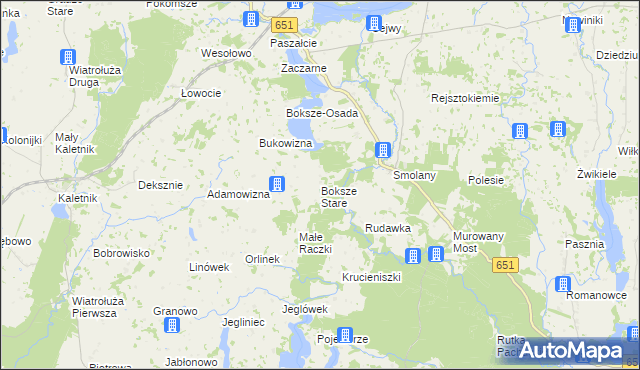 mapa Boksze Stare, Boksze Stare na mapie Targeo